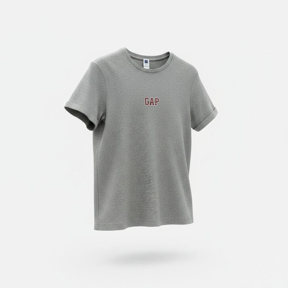 Vintage Y2K 2000s GAP Gray Short Sleeve Logo Tee T-Shirt XL 2006